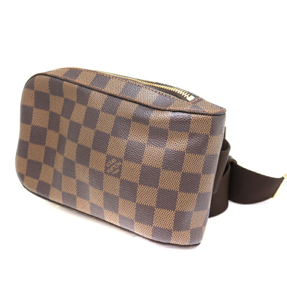 LOUIS VUITTON Geronimos Body Bum Crossbody Belt Bag Damier Canvas Ebene Brown